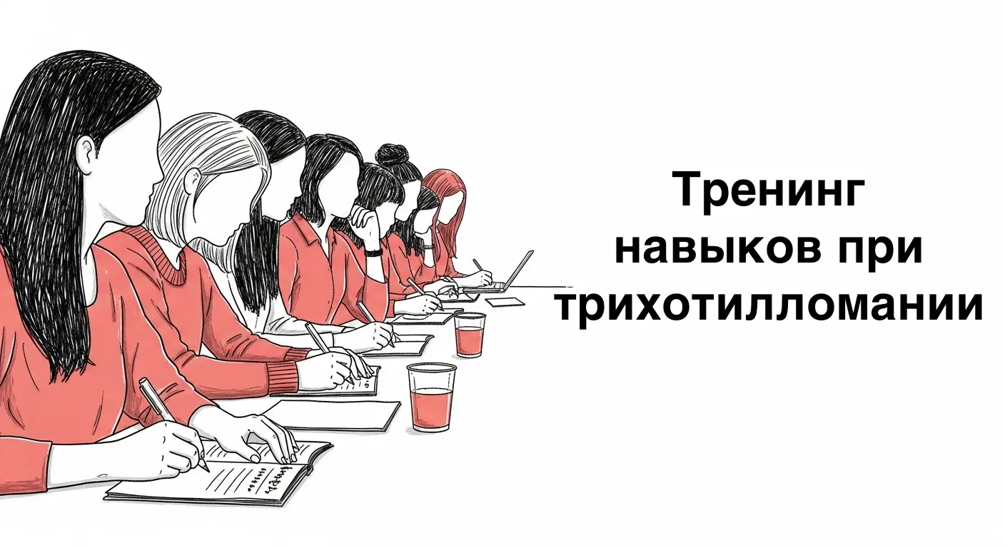 Тренинг навыков при трихотилломании: пошаговая программа замещения привычки, усиленная навыками диалектической поведенческой терапии Тренинг навыков при трихотилломании: пошаговая программа замещения привычки, усиленная навыками диалектической поведенческой терапии (DBT). Узнайте, как научиться управлять симптомами ТТМ и работать с импульсами